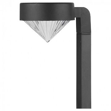 Б0007511 SL-PL42-DMD ЭРА Садовый светильник на солнечной батарее, пластик, черный, 42 см (24/672)  - фотография 4
