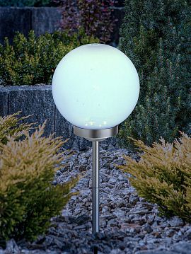 Б0053375 Светильник уличный ЭРА ERASF22-21 Шар на солнечных батареях садовый 20 см  - фотография 7