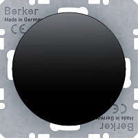 10092045 Заглушка Berker, скрытый монтаж, черный блестящий, 10092045