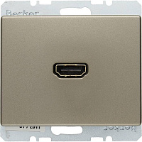 3315429011 Розетка HDMI Berker ARSYS, скрытый монтаж, светло-бронзовый, 3315429011