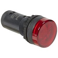 024101 Моноблочная сигнальная лампа ∅ 22,3 - Osmoz - для комплектации - с подсветкой - лампы с цоколем BA9S - IP 66 - красный
