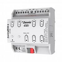 ZCL-ZB6 Актуатор систем зонального кондиционирования KNX ZoningBOX 6, 6-канальный, управление приводами заслонок 12/24 В=, до 12 зон управления температурой, ручное управление, LED индикация, питание 230В~, на DIN рейку, 4.5TE