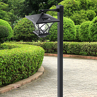 Б0007513 SL-PL155-PST ЭРА Садовый светильник на солнечной батарее, пластик, черный, 155 см (6/72)