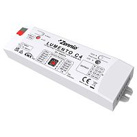 ZDI-RGBCC4 Контроллер LED ламп KNX LUMENTO C4, управление LED постоянным током, 4-канальный (RGBW), 220/300/350/500/550/630/700/750/900/1000мА, нагрузка до 1А на канал, сцены, ручной режим тестирования, питание 12..30В=, 162x44x23мм, свободный монтаж
