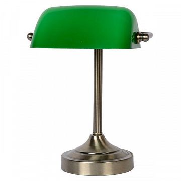 17504/01/03 Banker Lamp E14 L22cm H30cm Glass Green/ Bronze, 17504/01/03  - фотография 2