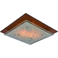 TIANA, потолочный светильник, цвет арматуры –  хром, цвет стекла - матовый, 2x60W E27