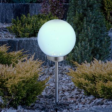 Б0053375 Светильник уличный ЭРА ERASF22-21 Шар на солнечных батареях садовый 20 см  - фотография 6