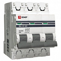 mcb4763-3-06C-pro Автоматический выключатель EKF PROxima 3P 6А (C) 4.5кА, mcb4763-3-06C-pro