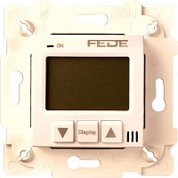 FD18001-A Термостат комнатный FEDE FEDE МЕХАНИЗМЫ И НАКЛАДКИ, с дисплеем, скрытый монтаж, бежевый, FD18001-A