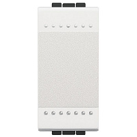N4005A Выключатель 1-клавишный кнопочный BTicino LIVING LIGHT, скрытый монтаж, белый, N4005A