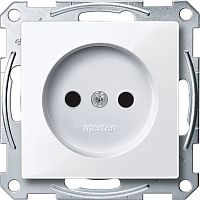 MTN2000-0325 Розетка Schneider Electric MERTEN SYSTEM M, скрытый монтаж, со шторками, активный белый, MTN2000-0325
