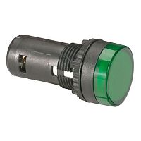 024102 Моноблочная сигнальная лампа ∅ 22,3 - Osmoz - для комплектации - с подсветкой - лампы с цоколем BA9S - IP 66 - зеленый