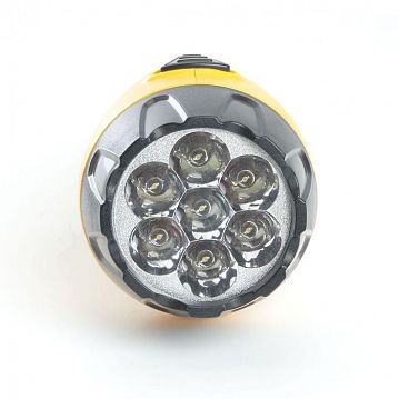 12652 Фонарь аккумуляторный, 7 LED DC (свинцово-кислотная батарея), желтый, TH2294  - фотография 3