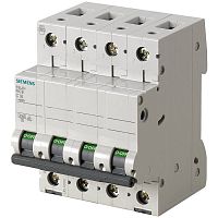5SL6414-7 Автоматический выключатель Siemens SENTRON 4P 0.3А (C) 6кА, 5SL6414-7