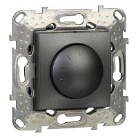 MGU5.513.12 Светорегулятор поворотно-нажимной Schneider Electric UNICA TOP, 400 Вт, скрытый монтаж, графит, MGU5.513.12