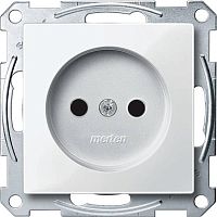 MTN2000-0319 Розетка Schneider Electric MERTEN SYSTEM M, скрытый монтаж, со шторками, белый, MTN2000-0319