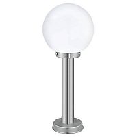 30206 Уличный светильник напольный NISIA, 1х60W(E27), Ø200, H500, нерж. сталь/стекло белое
