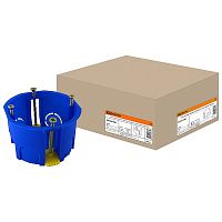 SQ1403-0001 Установочная коробка СП D68х45мм, саморезы, пл. лапки, синяя, IP20, TDM