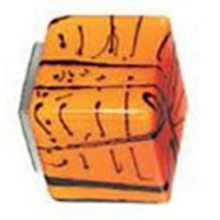 L106413AC Geisha, бра, цвет арматуры - матовый никель, цвет стекла - оранжевый, 1x60w G9, L106413AC