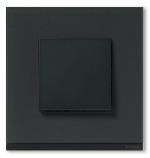  Unica Pure черное стекло выключатель