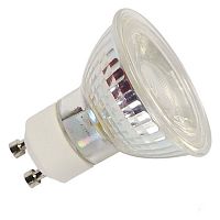 1001030 лампа LED GU10 220В, 5,5Вт, 2700K, 400лм, 38°, 3 ступени яркости, зеркальный корпус