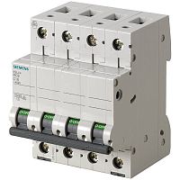 5SL4410-6 Автоматический выключатель Siemens SENTRON 4P 10А (B) 10кА, 5SL4410-6