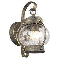 1498-1W Faro уличный светильник D190*W140*H260, 1*E27*60W, IP44, excluded; металл и гипс золотисто-коричневого цвета, прозрачное стекло