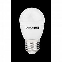 PE27FR6W230VN Лампа CANYON PE27FR6W230VN LED lamp, P45 shape, milky, E27, 6W, 220-240V, 150°, 494 lm, 4000K, Ra>80, 50000 h