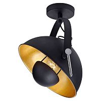SHERRELWOOD Потолочный светильник, цвет основания - черный, плафон - металл (цвет - черный), 1x60W E27, LSP-9825