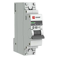 Автоматический выключатель 1P 10А (D) 6кА ВА 47-63M без теплового расцепителя EKF PROxima