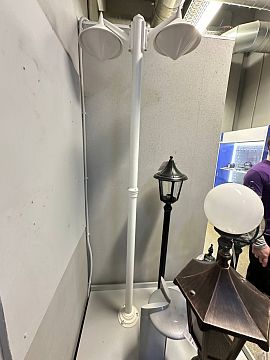 150.P2.BGG Sirio, напольный светильник, цвет арматуры - белый, 2х75w E27  - фотография 3