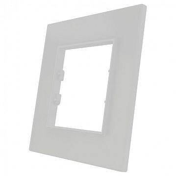 ITR701-0302 1 Gang - White Plexiglass Frame - White Plastic Interior Part  - фотография 2