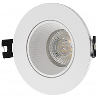 DK3061-WH DK3061-WH Встраиваемый светильник, IP 20, 10 Вт, GU5.3, LED, белый/белый, пластик