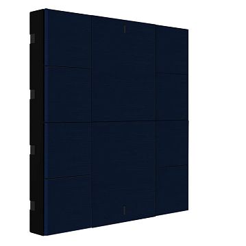ITR340-2015 Выключатель iSwitch+ 10-кнопочный, встроенные датчики температуры, влажности, освещенности, качества воздуха, LED индикация, 2 унив. входа, с BCU, материал алюминий Темно-синий  Матовый  - фотография 2