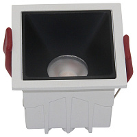 DL043-01-10W4K-SQ-WB Downlight Alfa LED Встраиваемый светильник, цвет: Бело-черный 10W