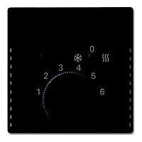 Накладка на терморегулятор ABB, черный бархат, 2CKA001710A4052