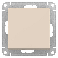 ATN000261 Переключатель 1-клавишный Systeme Electric ATLASDESIGN, скрытый монтаж, бежевый, ATN000261