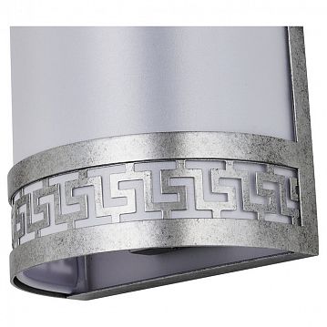 4010-2W Exortivus настенный светильник D115*W180*H485, 2*E14*40W, excluded; каркас цвета античного серебра, плафон из белой ткани, 4010-2W  - фотография 6