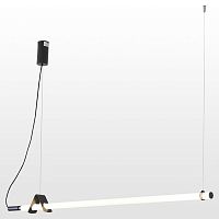 LSP-8394 PICKENS Линейно-Подвесной светильник, цвет основания - черный, плафон - акрил (цвет - белый), 1x72W LED