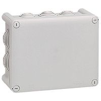 092042 Коробка прямоугольная - 155x110x74 - Программа Plexo - IP 55 - IK 07 - серый - 10 кабельных вводов - 750 °C