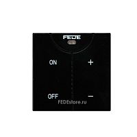 FD28625-M Светорегулятор клавишный FEDE коллекции FEDE, 600 Вт, скрытый монтаж, черный, FD28625-M