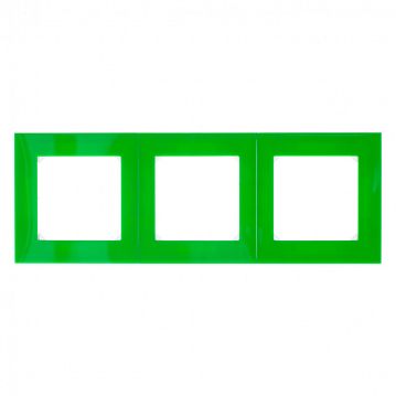 2CHH015030A6067 Рамка 3 поста ABB LEVIT, зеленый / дымчатый черный, 2CHH015030A6067  - фотография 4