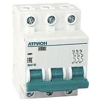 VA4729-3-03C Автоматический выключатель Атрион ВА 47 3P 3А (C) 4.5кА, VA4729-3-03C