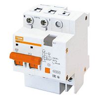SQ0221-0001 Дифавтомат TDM Electric АД 2P 16А (C) 4.5 кА, 30 мА (AC), SQ0221-0001
