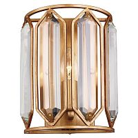 Royalty настенный светильник D100*W180*H240, 1*E14*40W, excluded; золотисто-коричневый металл, прозрачный хрусталь высшего качества, 2021-1W
