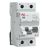 rcbo6-1pn-32C-30-ac-av Дифавтомат EKF AVERES 1P+N 32А (C) 6 кА, 30 мА (AC), rcbo6-1pn-32C-30-ac-av