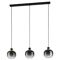 99617 99617 Подвесной потолочный светильник (люстра) OILELL, 3x40W, E27, L950, B190, H1100, сталь/стекло, черный/латунь/серый градиент