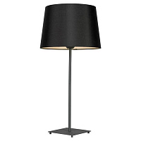 MILTON Настольная лампа, цвет основания - черный, плафон - ткань (цвет - черный), 1x60W E27, LSP-0519