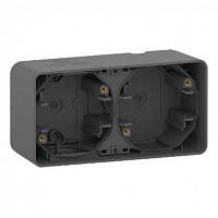 MUR37914 MUREVA S 2-х ПОСТОВОЙ БОКС для накл. монтажа, АНТРАЦИТ, IP55 MUR37914 MUREVA S 2-х ПОСТОВОЙ БОКС для накл. монтажа, АНТРАЦИТ, IP55
