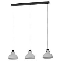 43826 Подвесной потолочный светильник (люстра) MATLOCK, 3Х40W, E27, L900, B200, H1100, сталь, серый,